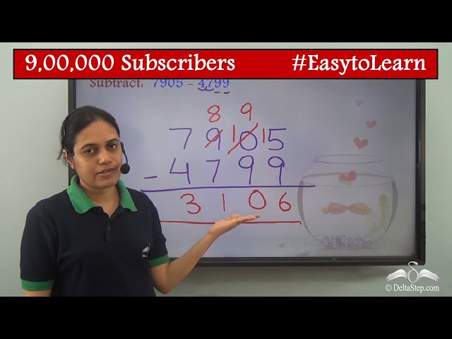 Subtraction of 4 digit numbers with borrowing | Class 3 | CBSE | NCERT | ICSE