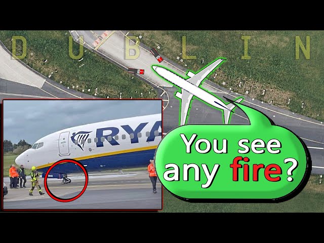 Ryanair B738 | SPARKS AFTER NOSE GEAR COLLAPSE at Dublin