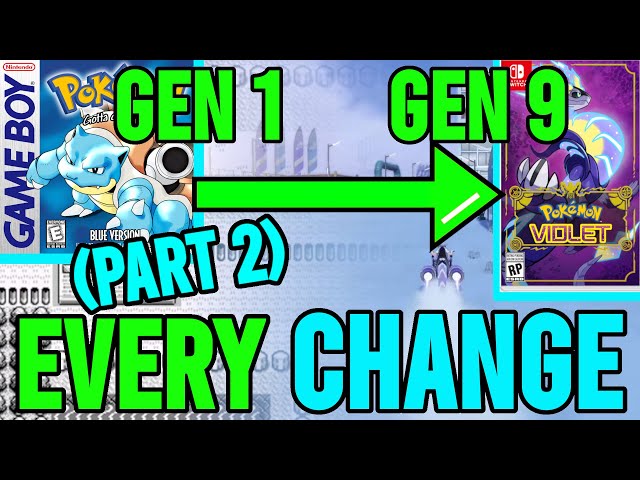 EVERY Change Between EVERY Generation of Pokemon Games PART 2!! #pokemon