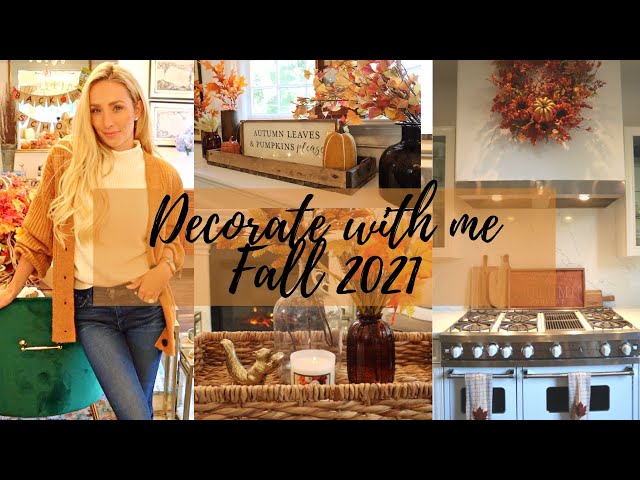 🍂 FALL 2021 DECORATE WITH ME🍂 // SIMPLE FALL HOME DECOR FOR THE SEASON // COZY FIREPLACE VIBES 🍁🍂