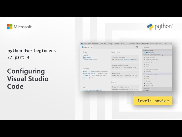 Configuring Visual Studio Code | Python for Beginners [4 of 44]