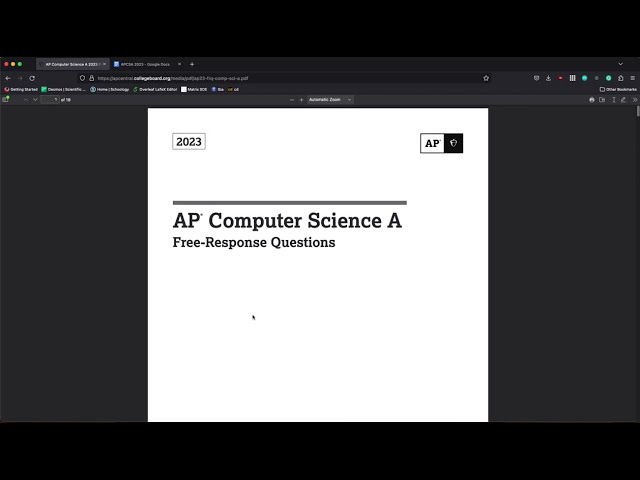 2023 AP Computer Science A FRQ Full Walkthrough | UNOFFICIAL | WITH TIMESTAMPS