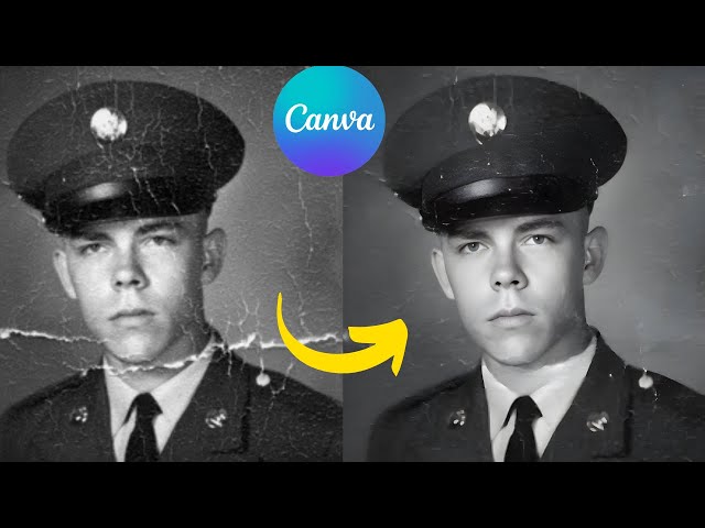 How to restore old photos In seconds ! Canva AI