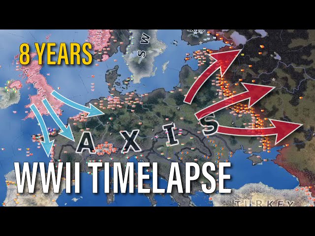 8 Years WWII in Europe - Hoi4 Timelapse