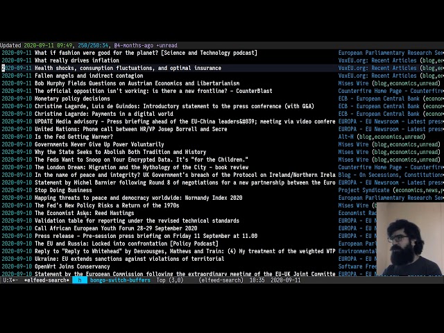 Emacs: podcast manager with Elfeed+Bongo