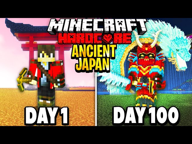 I Survived 100 Days in ANCIENT JAPAN in Hardcore Minecraft