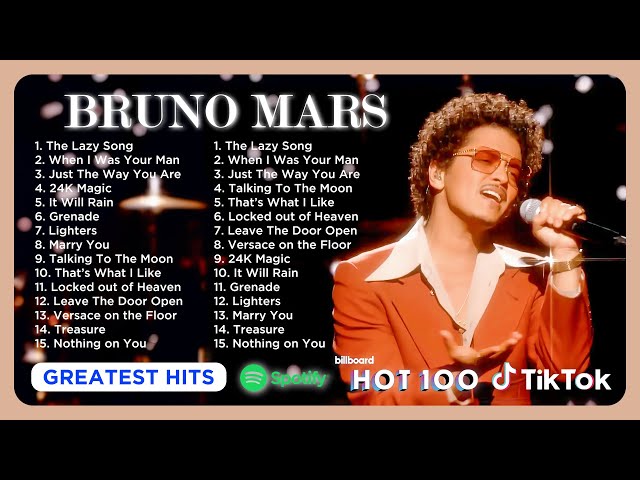 Bruno Mars Best Songs Playlist 2024 ~ A collection of Bruno Mars most addictive songs ~ Full Album