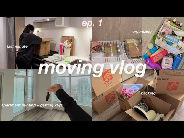 MOVING VLOG: apartment hunting, packing, buying new items, organize & declutter + getting keys  🔑📦