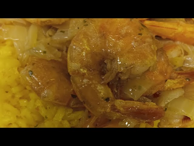 Shrimp Cajun Style and Yellow Rice!!!