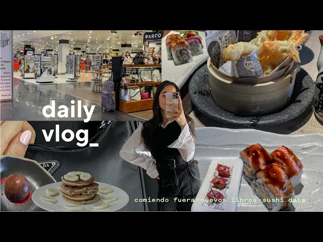 daily vlog ☁️ eating out, new books, making pancakes & sushi date