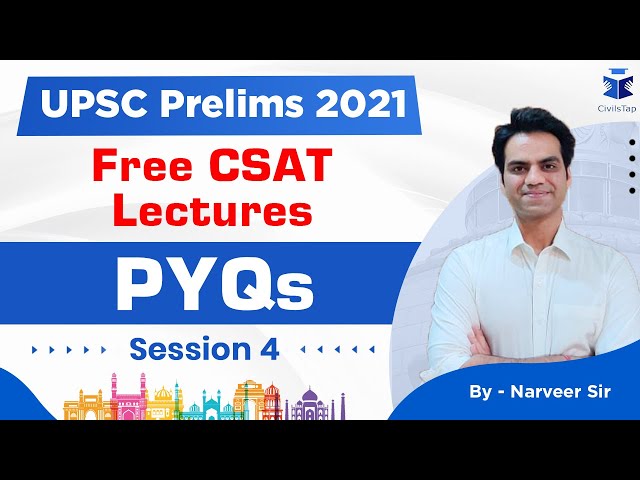 FREE Intensive CSAT Revision | UPSC Prelims 2021 | PYQ Session - 4 | English | Day 9