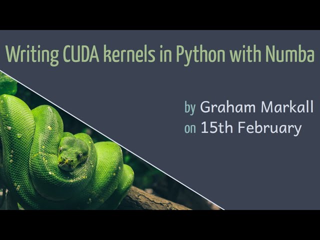 Writing CUDA kernels in Python with Numba