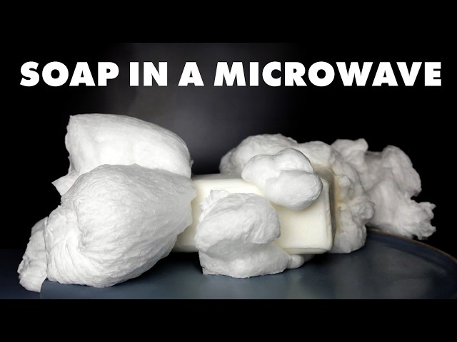 Soap in a microwave turns into a monster