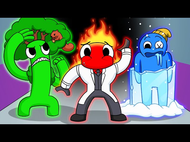 RAINBOW FRIENDS, But They're ELEMENTAL?! (Cartoon Animation)