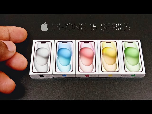 Unpacked Apple iPhone 15 Miniature Phone || Apple iPhone 15 series All Colours || Minibox