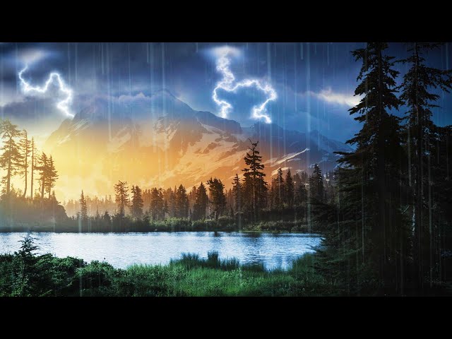 Pacific Northwest Rain & Thunder 🌧💧White Noise Sounds for Sleep, Studying or Relaxation | 10 hours