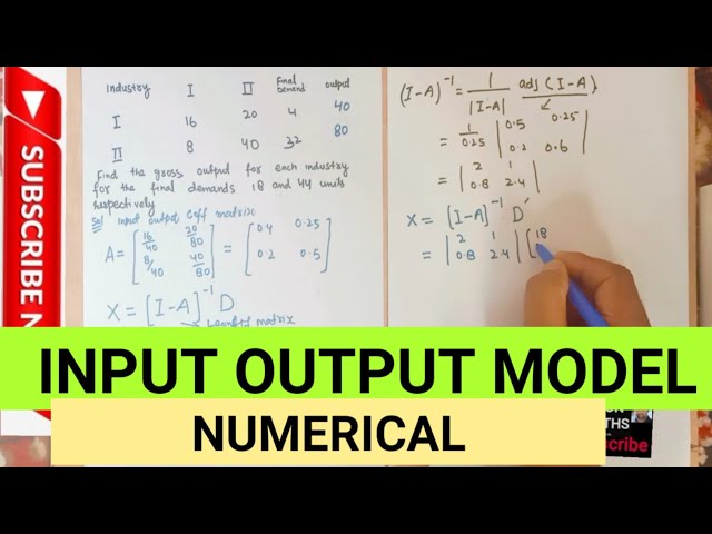 INPUT OUTPUT MODEL Numerical #LEONTIF #GATE_Economics #NET_Economics #JRF #KU