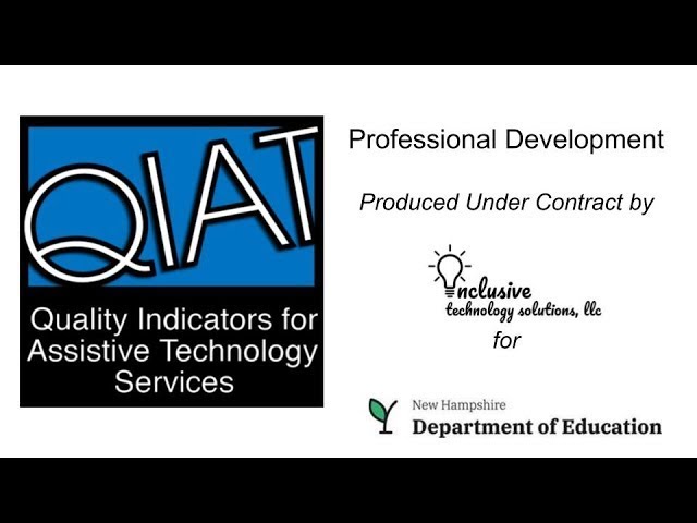 Quality Indicators for Assistive Technology Services   Professional Development
