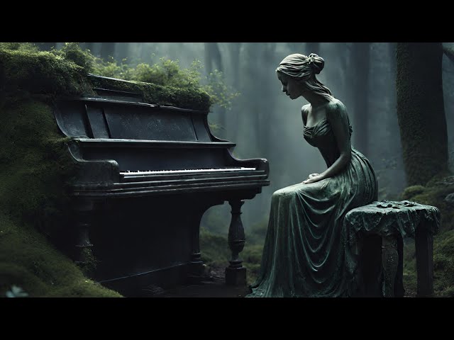 Dark Piano in The Forest | 1 Hour of Enchanted Forest Music With Rain Sounds