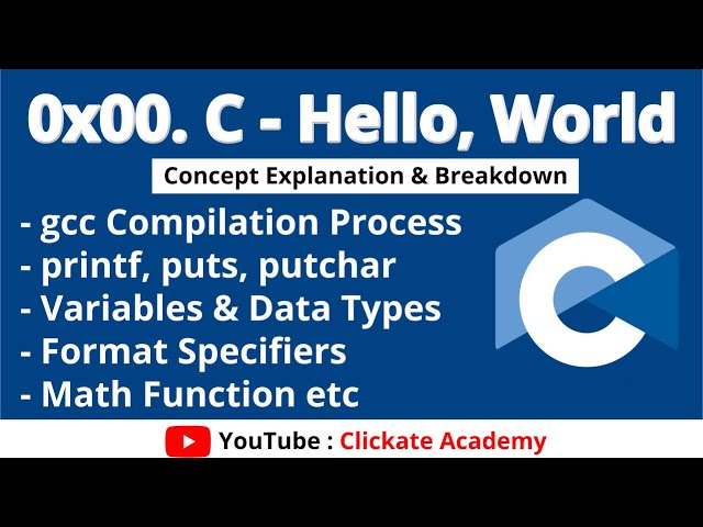 Introduction to C Language (GCC, Printf, Puts, Putchar) | 0x00. C - Hello, World