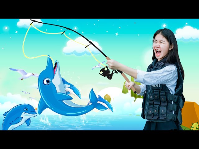 Xgirl Nerf Films: IRON MAN NERF FISHING IN THE OCEAN & SWAT X GIRL Nerf Guns Shark Battle