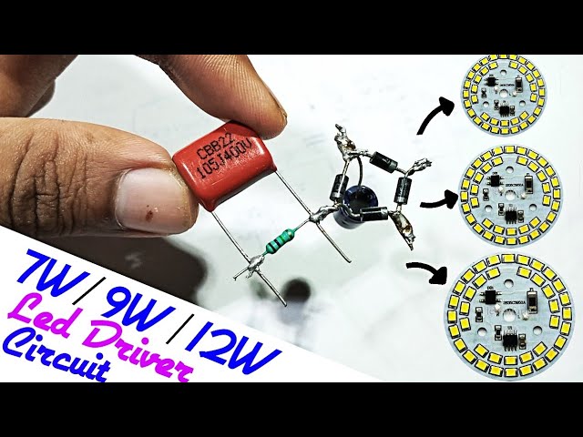 7W/9W/12W LED Driver Circuit | How To Make Led Driver Circuit _