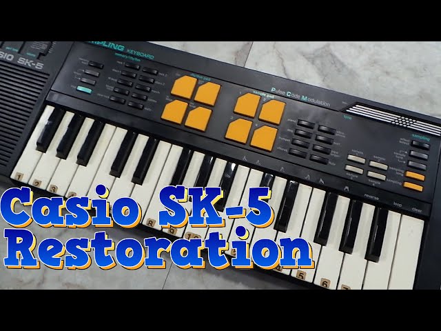 Casio SK-5 Keyboard Restoration, smoke smell removal.