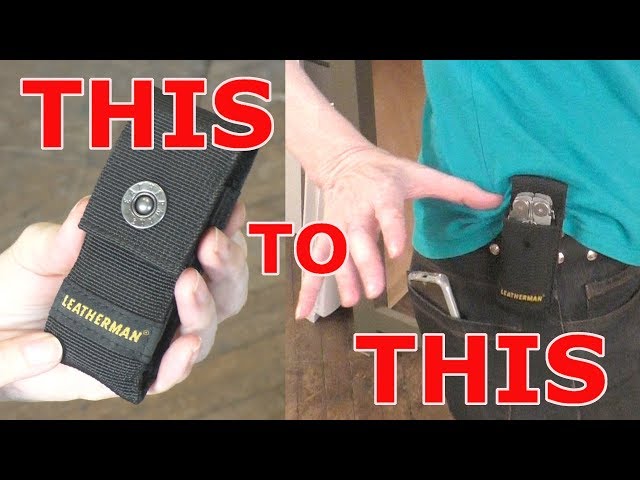 Modify A Leatherman Wave Holster For Quick Draw!