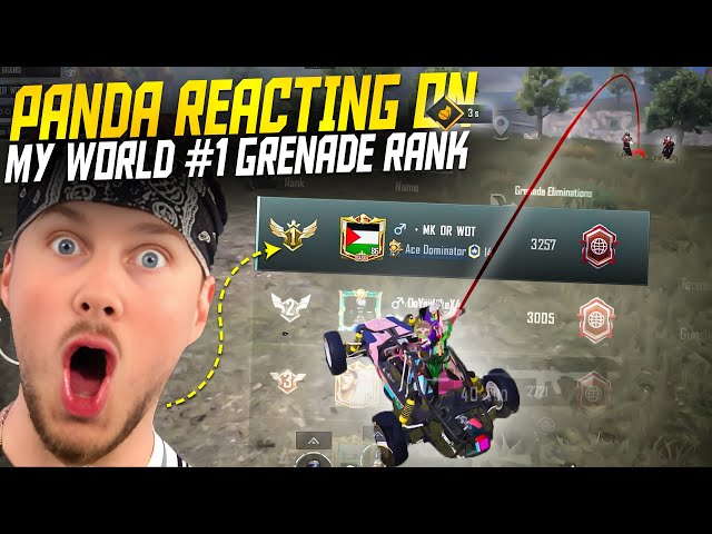 12M  Subs @Panda. React On My World #1 Grenade Ranking | PUBG Mobile | MK Gaming