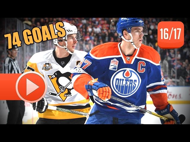 Sidney Crosby vs Connor McDavid 2016-2017 NHL Duel Highlights. 74 Goals Total. (HD)