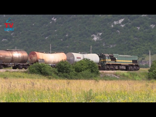 Diesel freight train in Slovenia Dugoi Dol