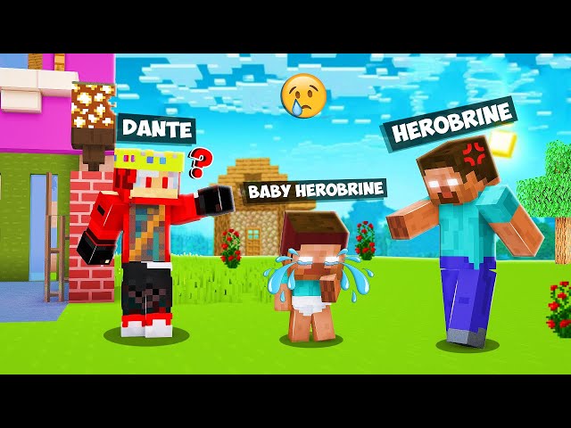 Herobrine is Angry on Baby Herobrine in Minecraft.