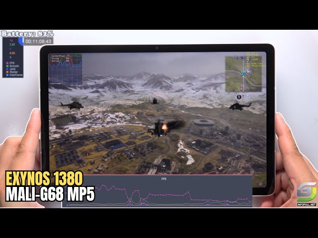 Samsung Galaxy Tab S9 FE test game Call of Duty Warzone Mobile | Exynos 1380