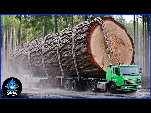 250 Most DANGEROUS Huge Wood Logging Truck  Operator Skill Working At Another Level