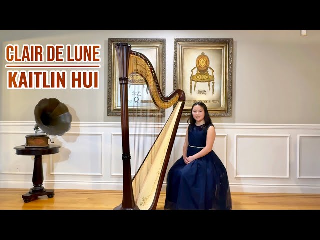 Playing Clair de Lune (C. Debussy) on My Brand New SALVI DIANA Harp!!