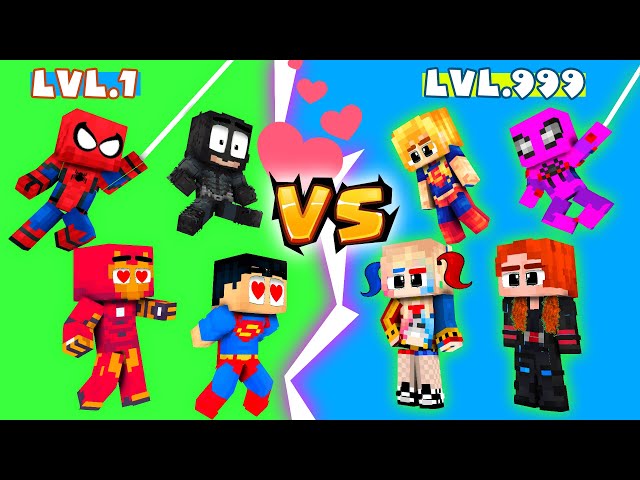 CROOK vs BOSS Lvl 1 Lvl 999 - Cute Story! - Superheroes Floor is Lava - Animation