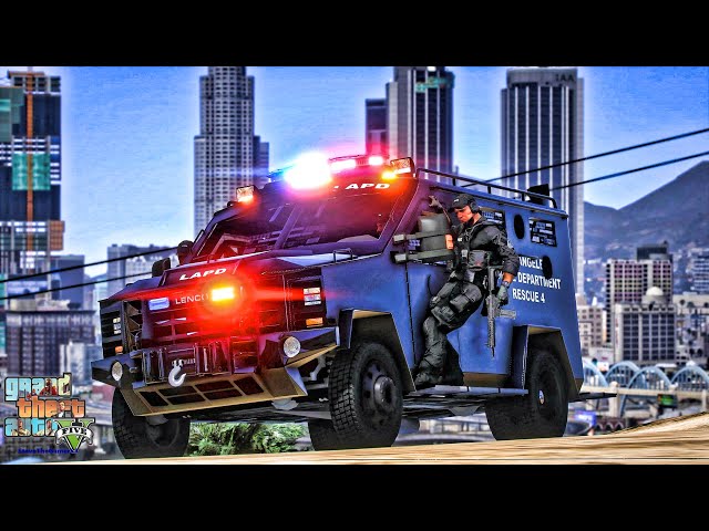 Playing GTA 5 As A POLICE OFFICER SWAT 7| LAPD|| GTA 5 Lspdfr Mod| 4K