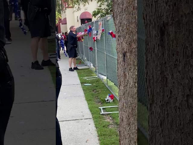WATCH: Video appears to show St. Augustine police remove decorations placed at Confederate memorial