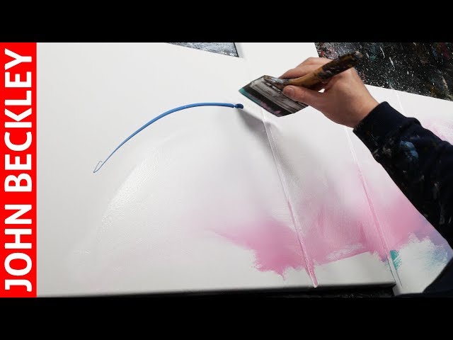 Abstract Painting demonstration in Acrylics with masking tape | Abaris