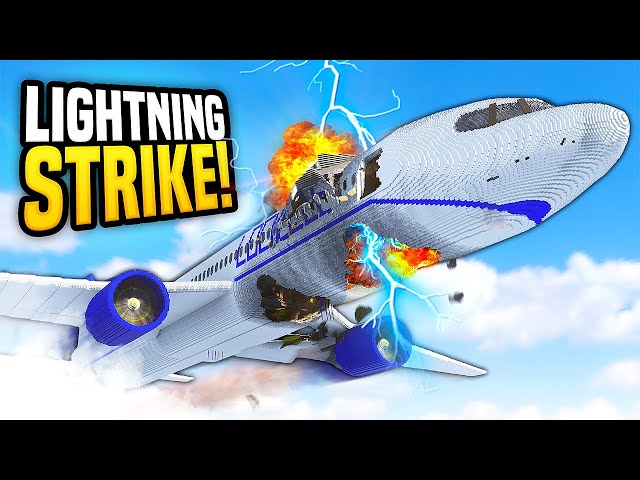 Plane CRASHES From LIGHTNING Strike - Teardown Mods Gameplay