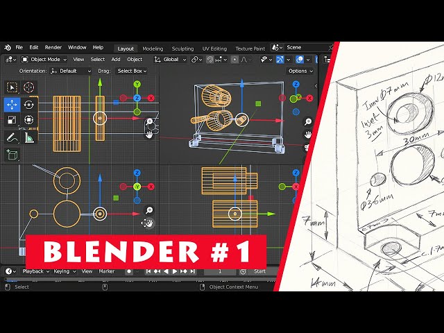 Blender Modeling Introduction: How to create 3D objects