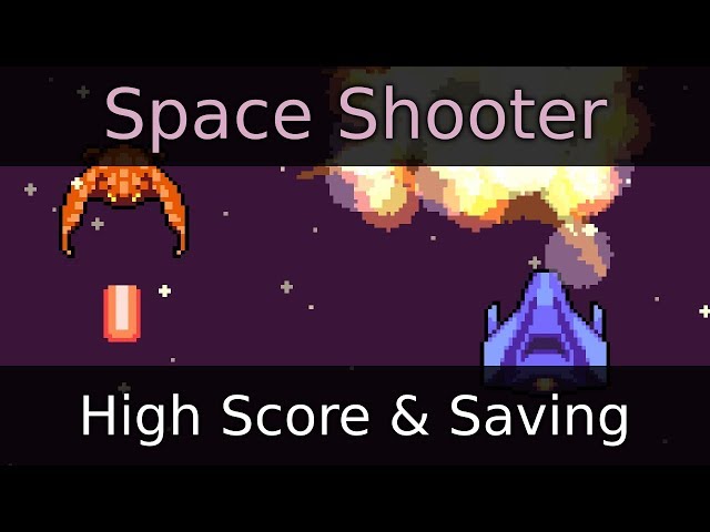 Make a Space Shooter Game in Godot - High Score & Saving (E16)