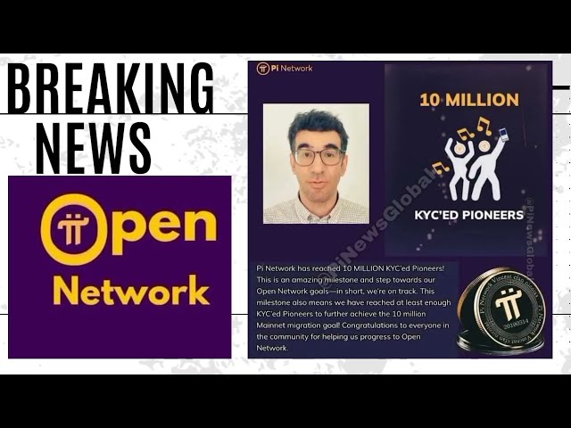 Breaking News from : Pi Network Hits 10 Million KYC'ed Pioneers, #pinetwork #picoin #pikyc #crypto