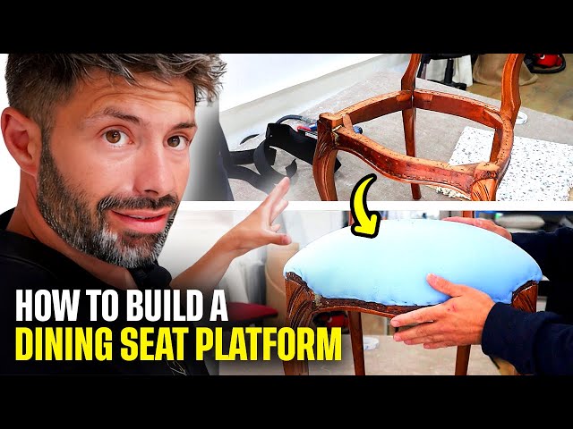 HOW TO BUILD A DINING CHAIR SEAT PLATFORM FROM SCRATCH | UPHOLSTERY FOR BEGINNERS FaceliftInteriors