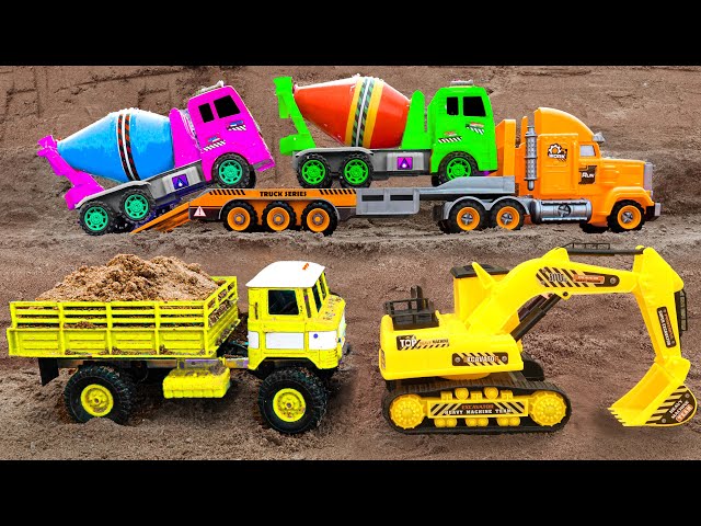 Sand excavators, bulldozers, dump trucks, concrete mixer trucks for container trucks