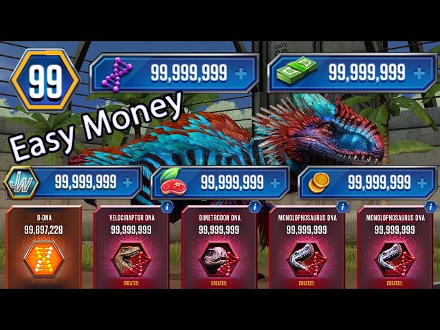 🦖 Jurassic World: Unlimited Coins, Cash, Food, S-DNA, and More! Easy  Trick! 🌟