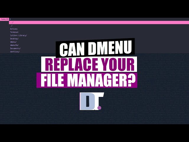 A Simple File Manager Using Dmenu