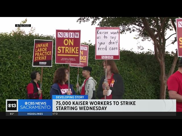 75,000 Kaiser workers to strike starting Wednesday