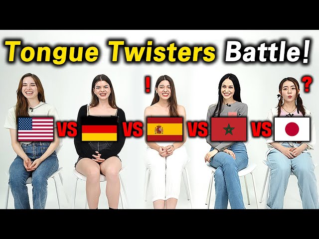 People Try The HARDEST Tongue Twisters Around The World l US, Japan, Spain, Morocco, Germany