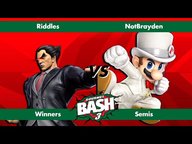 Gourmet Bash #3 - Riddles (Kazuya) vs NotBrayden (Mario) - Ultimate Singles - Winners Semis